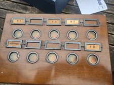 butlers and servants bell indicator box 10 way nice condition untested 14x9x3" 