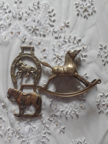 Brass rocking horse - rocking,