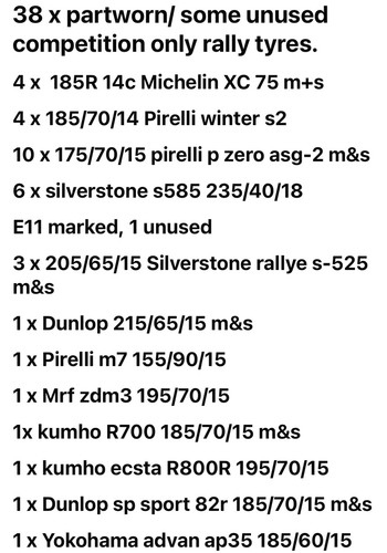 18inch rally tyres - 15, &