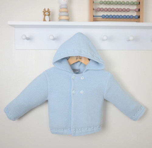 Blue baby boy - blue, knitted