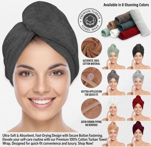 Hair wrap towel 100 - hair, cotton