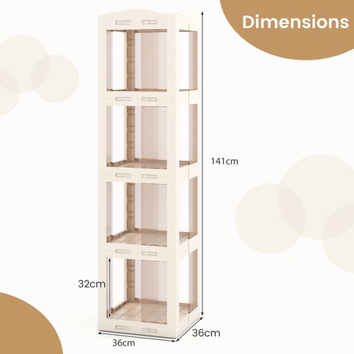 Tier rotating bookshelf - 4-tier,