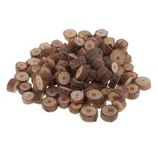 100 mini natural wood slices, wood slabs, rustic tree slice,