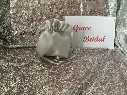 Silver diamante duchess satin - duchess,