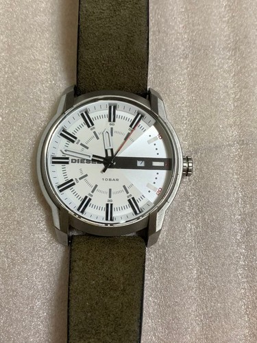 Diesel silver white watch - diesel, silver/white