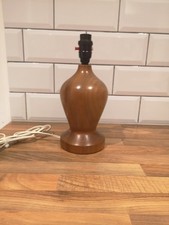 vintage wooden table lamp vase