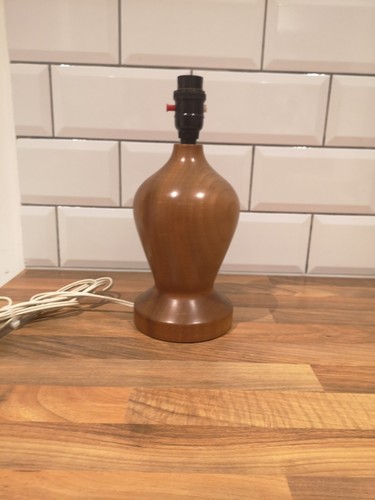 Vintage wooden table lamp vase - wooden,