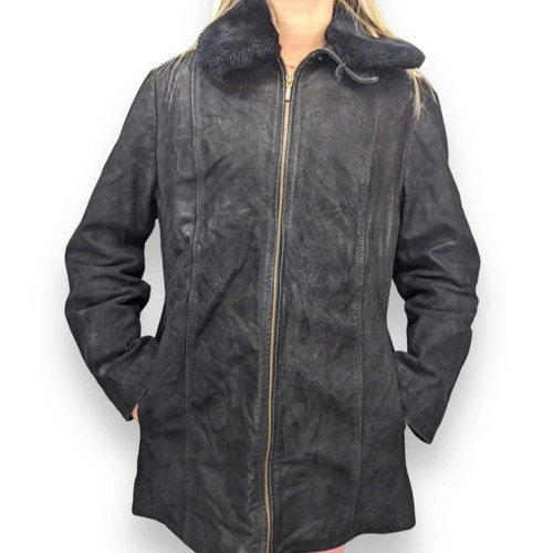 Vintage black zip - black, up