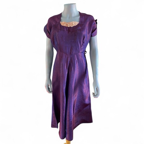 Early 1940s purple shantung - early,