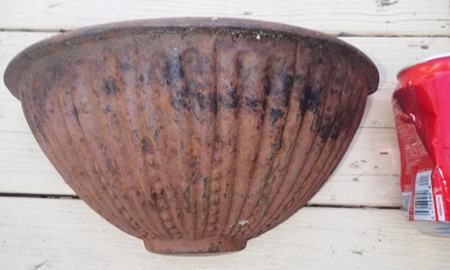Antique cast iron urn - cast,