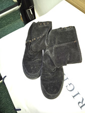 Hotter Pixie Ankle Boots Size 5.5 Black fleece lined CHARITY SALE