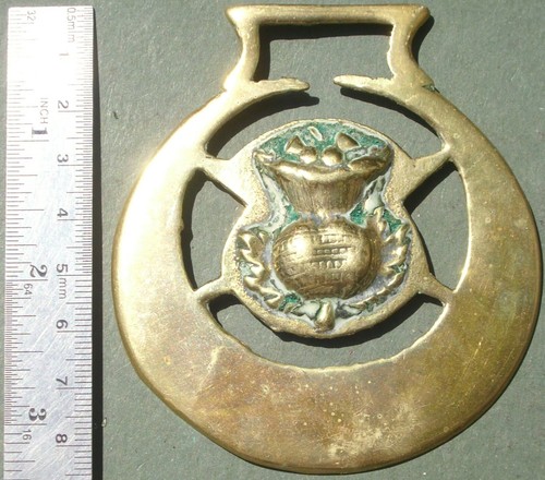 Horse brass scottish thistle - horse,