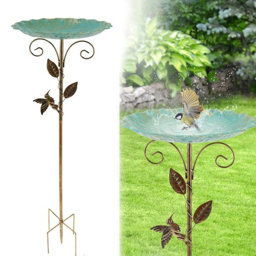 Freestanding vintage bird bath - bird,