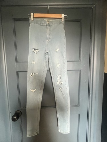 Light blue ripped topshop - blue,