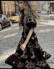 Zara Black Maxi Midi Boho Puff