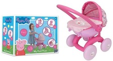Peppa Pig My first pram 4 in 1 Pink  Pushchair Dolls Pram - DAMAGED BOX