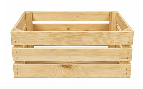 Rustic wooden storage crate - storage,