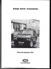 Range Rover Accessories Prices