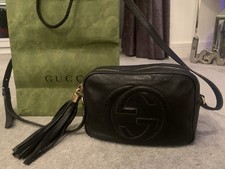Authentic Gucci Soho Disco Black leather Crossbody bag Good Condition