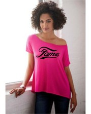 Fame off the shoulder pink t