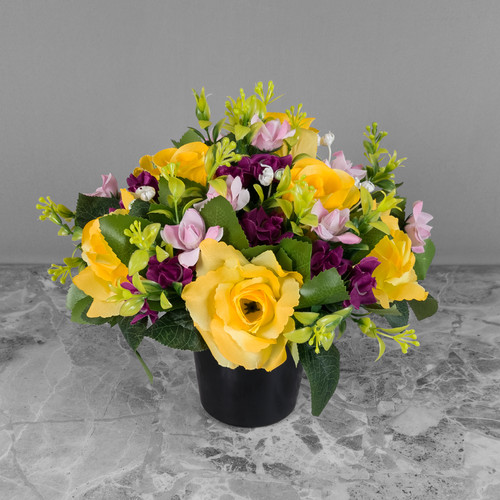 Grave pot artificial silk - artificial,