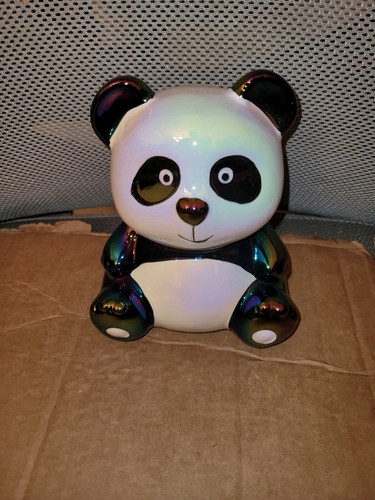 Panda bear glazed ceramic - panda,