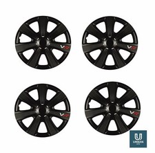 Wheel Trim Cover Chromia 14" To Fit Volvo 740, 760 Estate Black Carbon Set Of 4