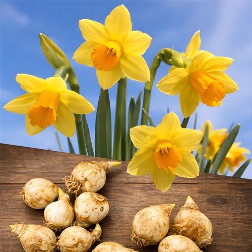 100 dwarf yellow daffodil - dwarf,