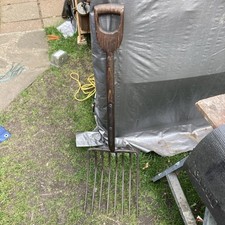 Antique Vintage Brades Muck Out Fork With D Handle 8 Tine