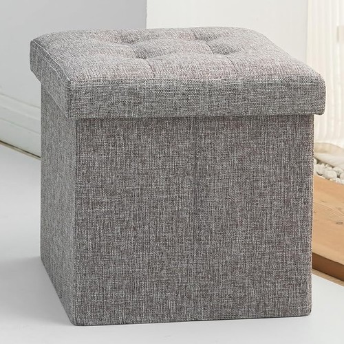 Oak tea storage ottoman seat - oak,