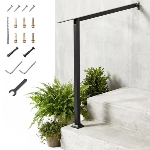 Step stair railing kit - railing, with