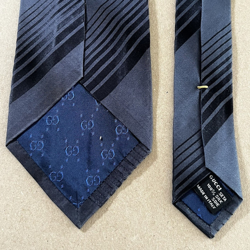 Gucci mens silk tie - silk, navy
