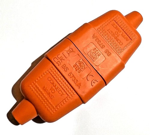 Pin rubber orange mains - 3-pin,