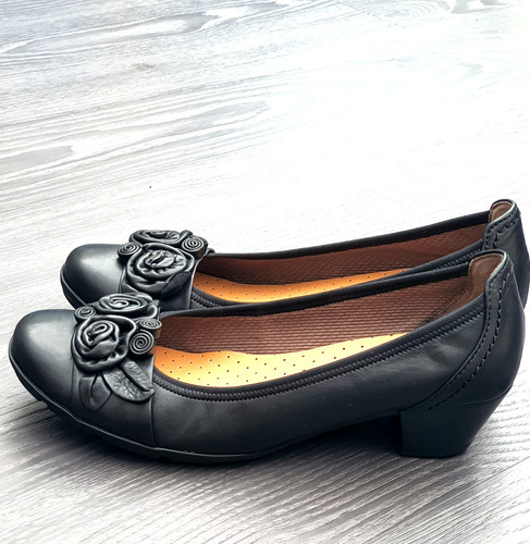 Gabor black leather - black, low