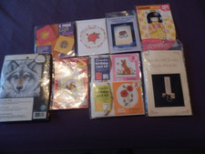 8 small Cross Stitch kits + I