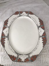 Crown Ducal Orange Tree Design Large Octagonal Meat Platter C1930