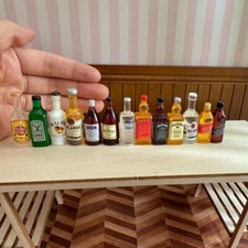 13PC Miniature 1:12 Scale Dolls House Mix Wine Bottles Drinks Model Accessory