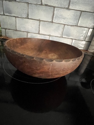 Vintage wooden teak - fruit, bowl