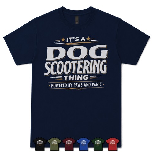 Dog scootering thing - a,