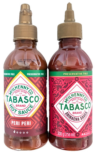 Bottles tabasco hot - of,