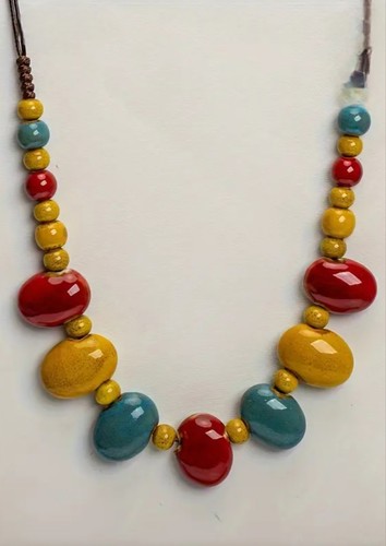 Adjustable wooden beaded loops - adjustable,