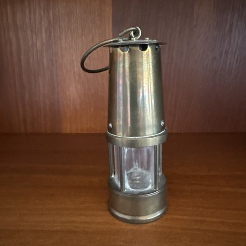 Mini brass miners lamp - brass,
