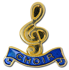 Gold Choir Pin Badge Treble
