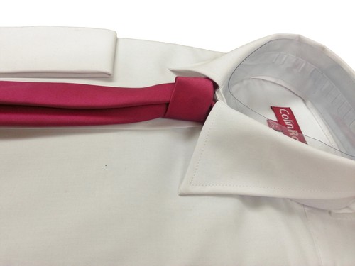 Slimmer fit white reg - , collar