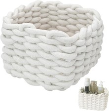 Woven Storage Baskets, White