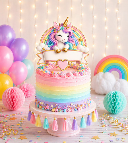 Unicorn personalised cake - personalised,