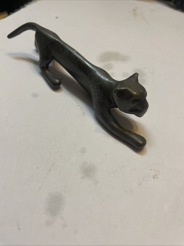 Pewter art deco style cat - style,