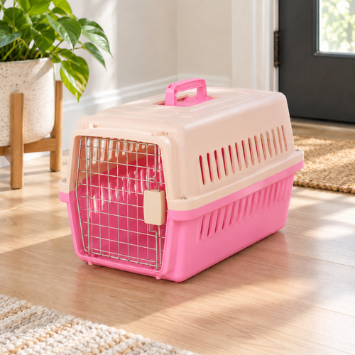 Pink small pet carrier cat - pink,
