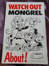 Mongrels Watch Out Mongrel About Dog security sign dogs signs crossbreed pets 