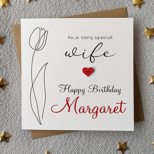 Wife birthday card - wife,